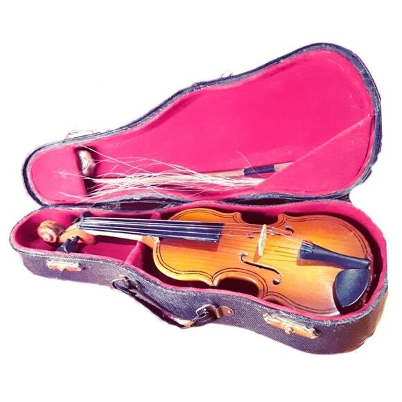VINTAGE Mini Violin Authentic Models' Mozart Commemorative Violin Mini Pochette - Picture 1 of 8